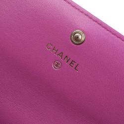 Pre Owned محفظة شانيل كونتيننتال جلد مبطنة وردية