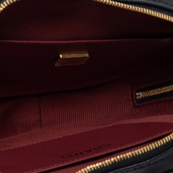 Pre Owned Chanel Black Quilted Leather Classic Heart Bag