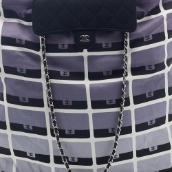 مملوكة مسبقً ا Chanel Black Quilted Jersey Foldable Tote With Chain Bag