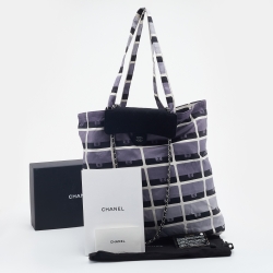 مملوكة مسبقًا Chanel Black Quilted Jersey Foldable Tote With Chain Bag