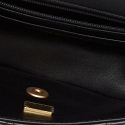 Pre Owned Chanel Black Quilted Leather Mini Rectangular Flap Top Handle Bag