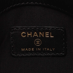 Chanel Black Quilted Caviar Leather Filigree Wallet