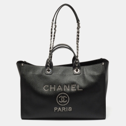 Chanel Large Leather Deauville Studded Tote Bag Review and What's In My Bag  