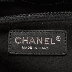 Pre Owned Chanel Black Caviar Studded Leather Large Deauville Shopping Tote
