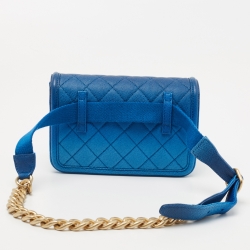 Chanel Blue Quilted Caviar Leather Sunset On The Sea Belt Bag