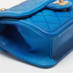 Chanel Blue Quilted Caviar Leather Sunset On The Sea Belt Bag