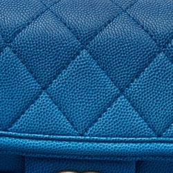 Chanel Blue Quilted Caviar Leather Sunset On The Sea Belt Bag