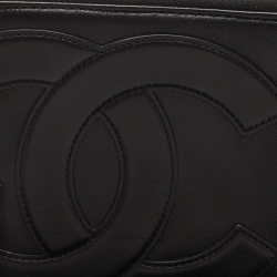Pre Owned Chanel Black Leather CC Mania Double Zip Waist Belt Bag