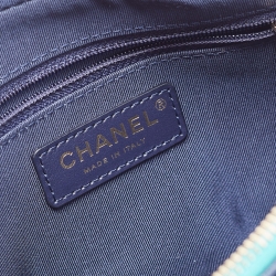 Pre Owned Chanel Mulicolor Quilted Leather CC Double Zip Waist Bag