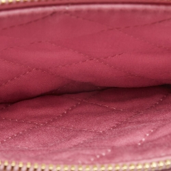 Pre Owned Chanel Pink Quilted Leather Small 22 Hobo