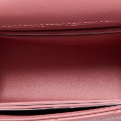 Pre Owned Chanel Pink Quilted Leather Mini CC Square Top Handle Bag