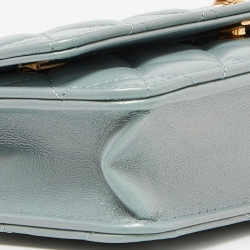 Chanel Pearl Light Green Quilted Leather Wallet on Chain 