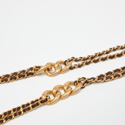 Chanel Brown Quilted Caviar Leather Wallet on Chain 