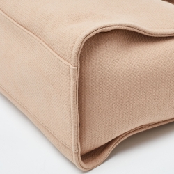 مملوكة مسبقًا حقيبة يد توتس شانيل دوفيل شوبر جلد وكانفاس وردي كبيرة 