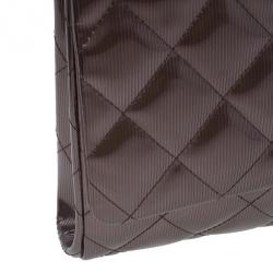 Pre Owned حقيبة كلتش شانيل جلد برنزي لامع بسلسلة