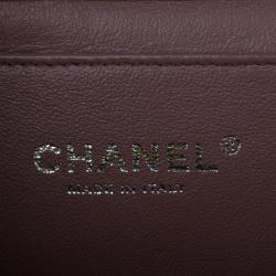 Pre Owned حقيبة كلتش شانيل جلد برنزي لامع بسلسلة