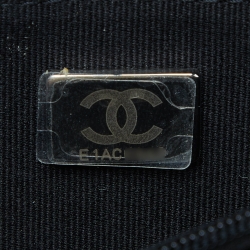 Pre Owned Chanel Black Lambskin Leather Chain Top Handle Bag