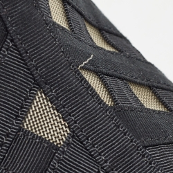 Chanel Black Mesh and Grosgrain CC Mules Size 37
