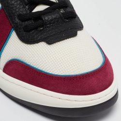Pre Owned Chanel Multicolor Mesh and Suede CC Low Top Sneakers Size 39