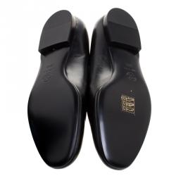 Pre Owned حذاء سموكينغ سليبرز شانيل جلد أسود CC مقاس 39.5