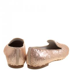 مملوكة مسبقًا Chanel Two Tone Sequined CC Smoking Slippers Size 38.5