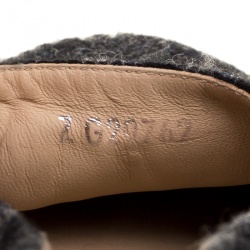 Pre Owned Chanel Black and Grey Checkered Felt CC Espadrilles Size 39