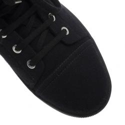 Pre Owned Chanel Black High Top Wedge Sneakers Size 39