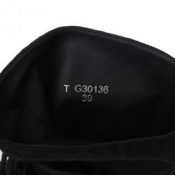 Pre Owned Chanel Black High Top Wedge Sneakers Size 39