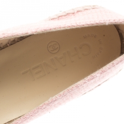 مملوكة مسبقًا حذاء إسبادريلز شانيل كاميليا CC كانفاس وردي