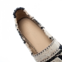 Pre Owned Chanel Multicolor Tweed CC Espadrilles Size 41