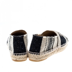 Pre Owned Chanel Multicolor Tweed CC Espadrilles Size 41