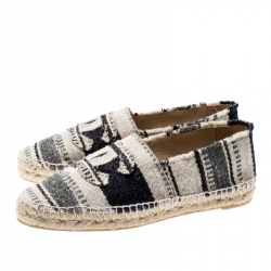 Pre Owned Chanel Multicolor Tweed CC Espadrilles Size 41