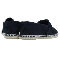 مملوكة مسبقًا Chanel Black Denim Canvas Espadrilles Size 39