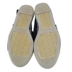 مملوكة مسبقًا Chanel Black Denim Canvas Espadrilles Size 39