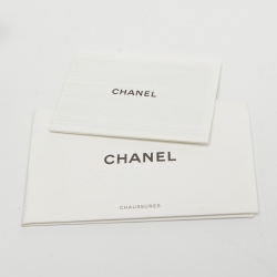 Pre Owned Chanel Burgundy Calf Hair CC Flat Mules Size 39