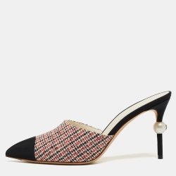 Chanel Multicolor Canvas Mules Size 40.5