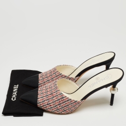 Chanel Multicolor Canvas Mules Size 40.5