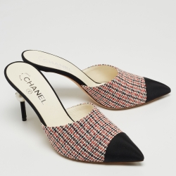 Chanel Multicolor Canvas Mules Size 40.5