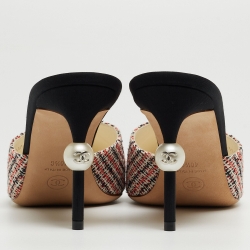 Chanel Multicolor Canvas Mules Size 40.5