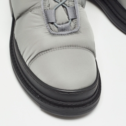 Chanel Grey Nylon Snow Ankle Boots Size 37.5