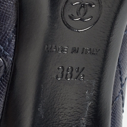 Chanel Blue/Burgundy Leather Interlocking CC Logo Boots Size 38.5