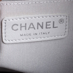 Pre Owned Chanel Silver Chevron Quilted Leather Urban Spirit Backpack