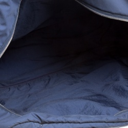 Pre Owned Chanel Navy Blue Nylon Sport Line Front Zip Weekender Travel Bag