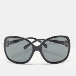 Chanel Black CC Frame Oversized Sunglasses
