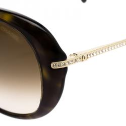 مملوكة مسبقًا نظارة شمسية شانيل كبيرة 5293-B ترتواز بنية