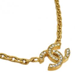 مملوكة مسبقًا Chanel Vintage CC Crystal Necklace