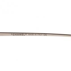 Pre Owned Chanel Pink 4002 Rimless CC Aviators