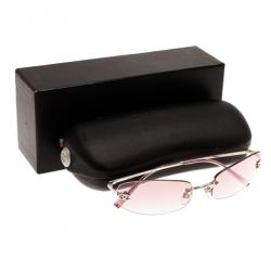 Pre Owned Chanel Pink 4002 Rimless CC Aviators