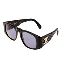 Chanel Black 01450 Quilted Vintage Sunglasses