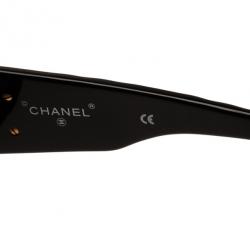 Chanel Black 01450 Quilted Vintage Sunglasses